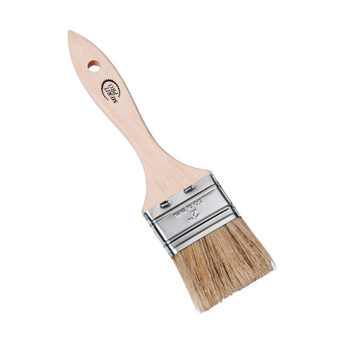 White Bristel Chip Brush w/ wood handle