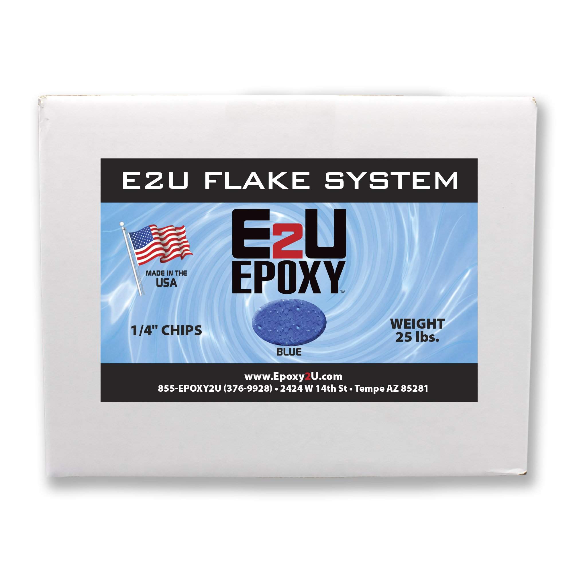 1/4″ Blue Flake System Chips – vibrant decorative epoxy flakes