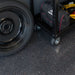 Installed Blacktop flake epoxy floor with industrial texture and multi-color contrast