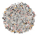 Sample pile of Gumball epoxy flake showing vibrant colors like blue, yellow, green, pink, and orange.