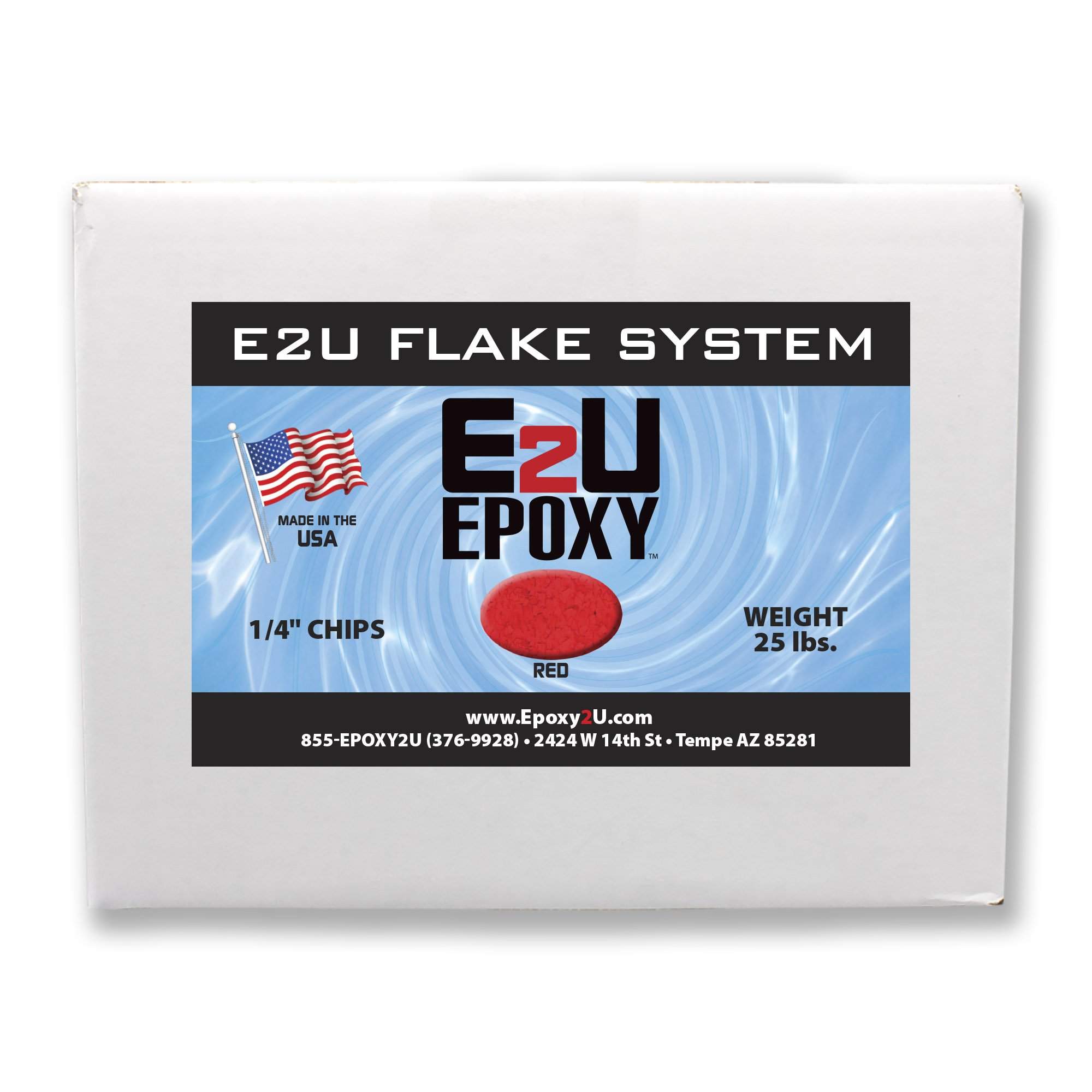 1/4″ Red Flake System Chips – natural stone look for epoxy floors