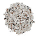 Coyote flake in 1/4" size – pile of epoxy floor flakes with natural tan, white, gray, and black color blend